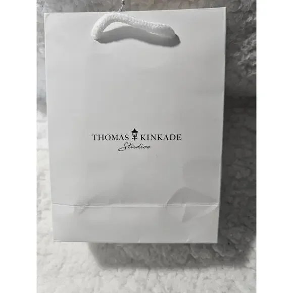 Brand New 2020 Thomas Kinkade Ornament A Christmas Wish 3.5" Round White Holiday - Picture 2 of 10